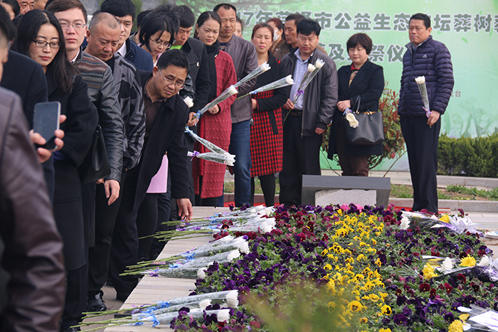 与树同眠 菏泽市举行2017年生态葬安葬仪式